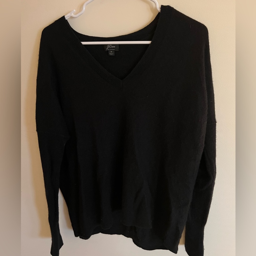 Black JCrew Cashmere Sweater
